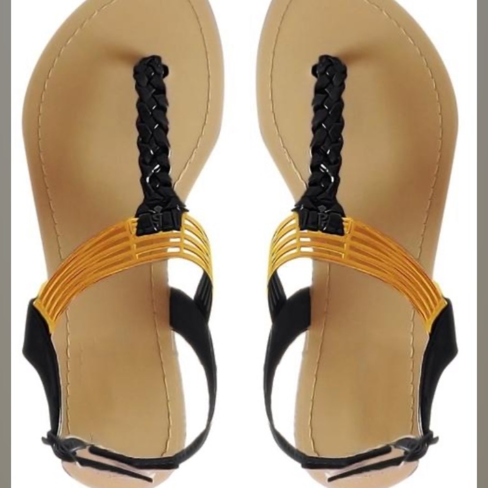 Roman Gladiator Sandals Back Buckle Braided Thong